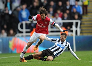 Newcastle United V Arsenal 2013-14 Prints: Rosicky vs. Cabaye: Clash at St. James Park (2013-14)