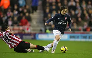 Sunderland V Arsenal 2009-10 Prints: Rosicky vs. Cana: Arsenal's Victory over Sunderland (1:0)