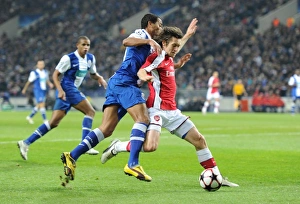 FC Porto V Arsenal 2009-10 Prints: Rosicky vs. Pereira: Arsenal vs