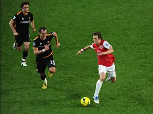 Wolverhampton Wanderer Prints: Rosicky's Battle: Arsenal vs