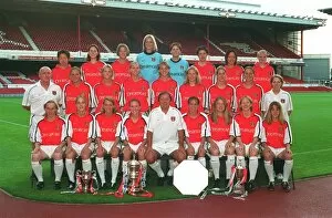 Arsenal Ladies Team Groups Gallery: Back Row (l-r): Meg Ogawa, Emma Moore, Alana Livingston