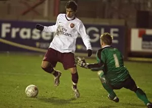 Images Dated 1st February 2008: Rui Fonte (Arsenal) Daniel MacDonald (Burnley)