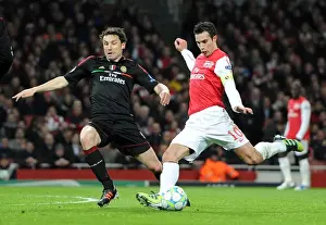 Arsenal V AC Milan 2011-12 Prints: RvP's Hat-Trick: Arsenal's Triumph over AC Milan in UEFA Champions League (3-0)