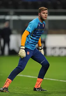 Anderlecht V Arsenal 2014-15 Prints: Ryan Huddart Prepares for Arsenal's UEFA Champions League Clash Against RSC Anderlecht