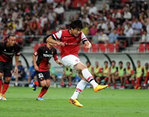 Nagoya Grampus V Arsenal 2013-14 Prints: Ryo Miyaichi Scores Arsenal's Second Goal Against Nagoya Grampus in 2013 Pre-Season Match