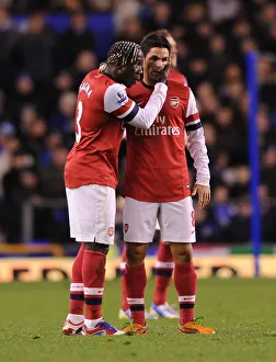 Sagna and Arteta: Everton vs. Arsenal, Premier League Showdown (2012-13)