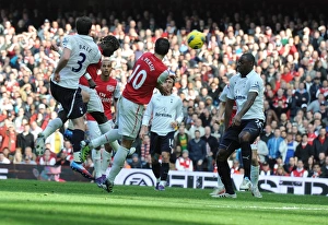 Arsenal V Tottenham 2011-12 Prints: Sagna Scores the Opener: Arsenal vs. Tottenham, Premier League 2011-12