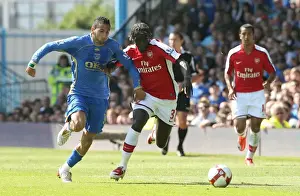 Portsmouth V Arsenal 2008-9 Prints: Sagna's Double Domination: Arsenal's 4-0 Triumph Over Portsmouth, 2009