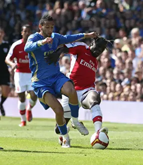 Portsmouth V Arsenal 2008-9 Prints: Sagna's Double Domination: Arsenal's 4-0 Victory over Portsmouth, 2009