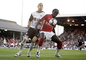 Bacary Sagna Collection: Sagna's Victory: Arsenal's 1-0 Win Over Fulham with Bacary Sagna and Bobby Zamora