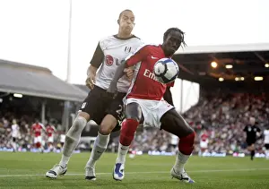 Fulham V Arsenal 2009-10 Prints: Sagna's Victory: Arsenal's 1-0 Win Over Fulham with Bacary Sagna and Bobby Zamora