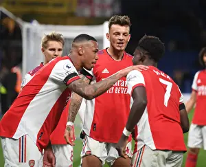 Saka, Gabriel, and White: Arsenal's Dream Team Celebrates Four Goals Against Chelsea (April 2022)