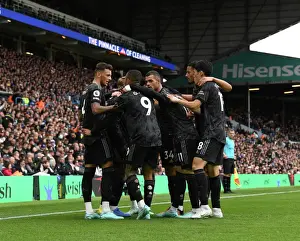 Saka Scores: Arsenal's Victory Celebration vs Leeds United (2022-23)
