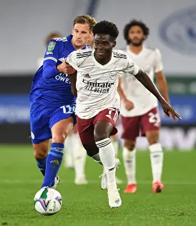 Saka vs Albrighton: A Football Battle at The King Power Stadium - Carabao Cup 2020-21