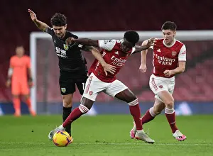 Arsenal V Burnley 2020-21 Prints: Saka vs Brady: A Premier League Showdown at Emirates Stadium - Arsenal vs Burnley