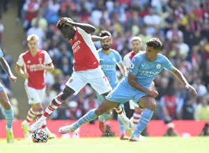 Manchester City V Arsenal 2021-22 Prints: Saka vs Cancelo: Manchester City vs Arsenal, Premier League Showdown (2021-22)