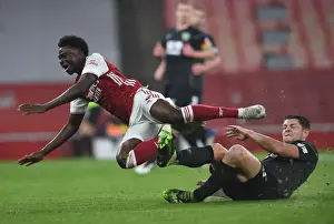 Arsenal V Burnley 2020-21 Prints: Saka vs Tarkowski: A Premier League Showdown at Emirates Stadium