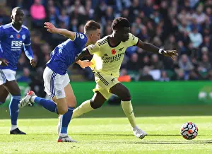 Leicester City V Arsenal 2021-22 Prints: Saka vs Thomas: A Premier League Battle at The King Power Stadium - Arsenal vs Leicester City