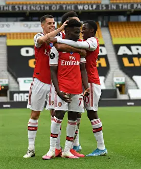 Saka, Xhaka, and Nketiah: Arsenal's Triumphant Moment at Wolverhampton Wanderers (2019-20)