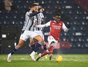 Images Dated 2nd January 2021: Saka's Game-Winning Goal: Arsenal's Triumph over West Bromwich Albion (2020-21)