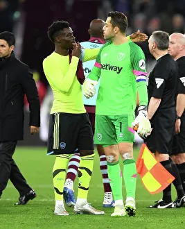 West Ham United V Arsenal - Carabao Cup 2023-24 Prints: Saka's Interaction: West Ham vs. Arsenal in Carabao Cup, 2023-24