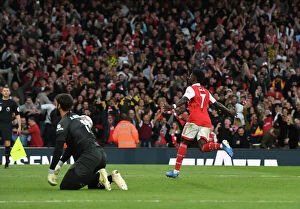 Arsenal v Liverpool 2022-23 Collection: Saka's Stunner: Arsenal's Thrilling Victory over Liverpool in the 2022-23 Premier League