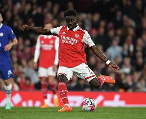 Arsenal V Chelsea 2022-23 Prints: Saka's Thrilling Performance: Arsenal vs. Chelsea Showdown, Premier League 2023