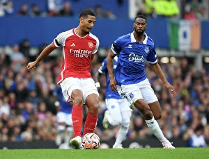 Everton V Arsenal 2023-24 Prints: Saliba Under Pressure: Everton vs. Arsenal, Premier League 2023-24
