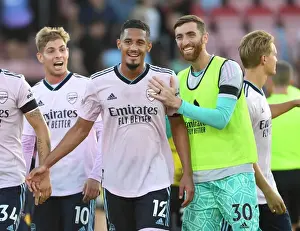 Saliba and Turner Celebrate Arsenal's Win at AFC Bournemouth (2022-23)