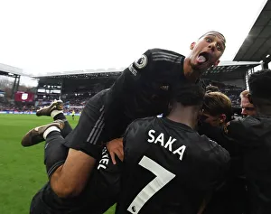 Aston Villa V Arsenal 2022-23 Prints: Saliba's Fortune: Arsenal's Third Goal - Own Goal by Martinez