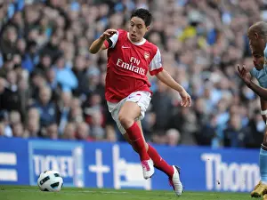 Manchester City V Arsenal 2010-11 Prints: Sami Nasri (Arsenal). Manchester City 0: 3 Arsenal, Barclays Premier League