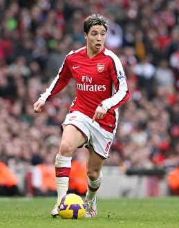 Samir Nasri in Action for Arsenal against Fulham, Barclays Premier League, Emirates Stadium, London, 2009