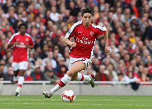 Samir Nasri in Action: Arsenal's 3:1 Victory over Everton in the Barclays Premier League at Emirates Stadium (October 18, 2008)