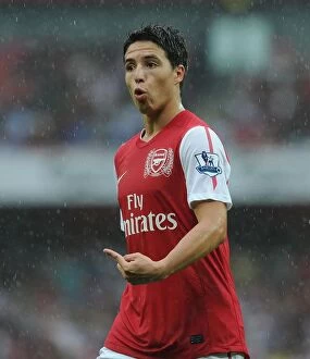 Arsenal v Liverpool 2011-2012 Collection: Samir Nasri: In Action Against Liverpool, Arsenal Premier League 2011-2012