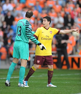 Images Dated 10th April 2011: Samir Nasri ans Jens Lehmann (Arsenal). Blackpool 1: 3 Arsenal, Barclays Premier League