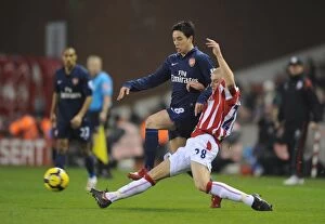 Images Dated 27th February 2010: Samir Nasri (Arsenal) Andy Wilkinson (Stoke). Stoke City 1: 3 Arsenal, Barclays Premier League