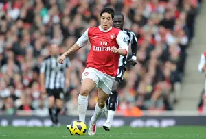 Arsenal V Newcastle United 2010-11 Prints: Samir Nasri (Arsenal). Arsenal 0: 1 Newcastle United, Barclays Premier League