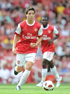 Arsenal v AC Milan 2010-11 Collection: Samir Nasri (Arsenal). Arsenal 1: 1 AC Milan. Emirates Cup, pre season. Emirates Stadium