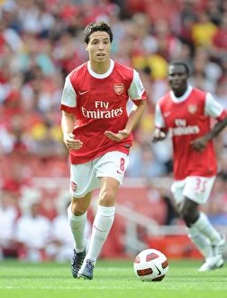 Arsenal v AC Milan 2010-11 Collection: Samir Nasri (Arsenal). Arsenal 1: 1 AC Milan. Emirates Cup, pre season. Emirates Stadium