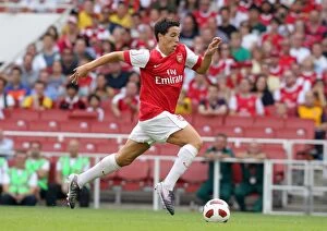 Arsenal v AC Milan 2010-11 Collection: Samir Nasri (Arsenal). Arsenal 1: 1 AC Milan. Emirates Cup Pre Season. Emirates Stadium