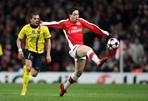 Samir Nasri (Arsenal). Arsenal 2: 2 Barcelona. UEFA Champions League. Quarter Final