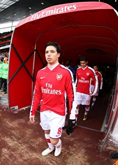 Arsenal V Everton 2009-10 Prints: Samir Nasri (Arsenal). Arsenal 2: 2 Everton. Barclays Premier League. Emirates Stadium