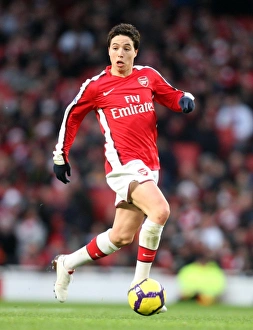 Arsenal v Aston Villa 2009-10 Collection: Samir Nasri (Arsenal). Arsenal 3: 0 Aston Villa. Barclays Premier League