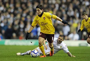 Leeds United v Arsenal FA Cup 2010-11 Collection: Samir Nasri (Arsenal) Bradley Johnson (Leeds). Leeds United 1: 3 Arsenal