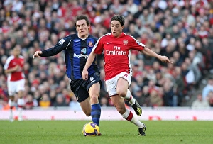 Arsenal V Sunderland 2008-9 Prints: Samir Nasri (Arsenal) Dean Whitehead (Sunderland)