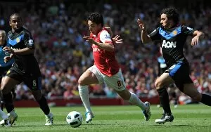 Samir Nasri (Arsenal) Fabio and Anderson (Man Utd). Arsenal 1: 0 Manchester United