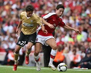 Images Dated 2nd August 2008: Samir Nasri (Arsenal) Fausto Rossi (Juventus)