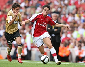 Images Dated 2nd August 2008: Samir Nasri (Arsenal) Fausto Rossi (Juventus)