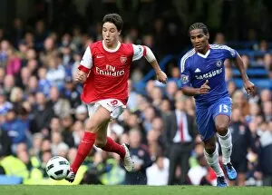 Images Dated 3rd October 2010: Samir Nasri (Arsenal) Flourent Malouda (Chelsea). Chelsea 2: 0 Arsenal. Barclays Premier League