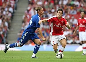 Images Dated 3rd August 2008: Samir Nasri (Arsenal) Guti (Real Madrid)